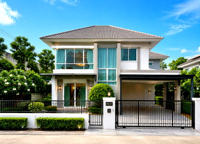 บ้านเดี่ยวให้เช่า : ให้เช่าบ้านเดี่ยวหลังใหญ่หลังมุม 4 นอน ม.คาซ่าวิลล์ สวนเสือ ศรีราชา