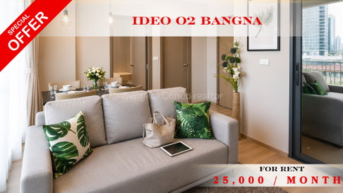 🍀🍀 Cozy Room 🍀🍀 For Rent 📍 Ideo O2 Bangna 🌸 🚆 Near BTS Bang Na 📲 Line: @rent2022 ✨ Ready to Move In 🔖 Property Code: A01253