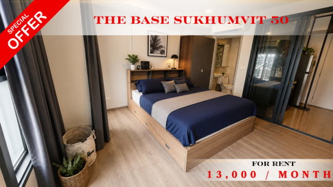 🍀🍀🍀Stylish room✨ให้เช่า📌เดอะเบส สุขุมวิท50 (Line:@rent2022) พร้อมเข้าอยู่ ✨ A11649