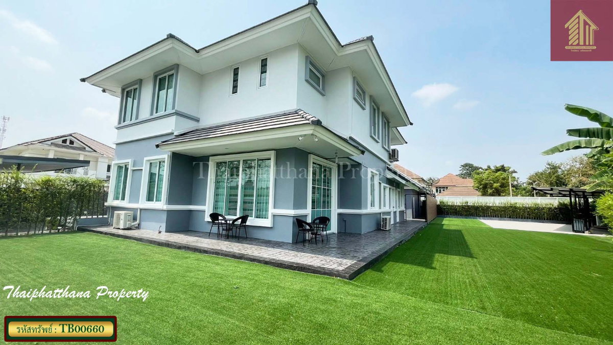 รูป ขายบ้านสวนเนรมิต (ออเงิน-รามอินทรา) บ้านหรู ตกแต่งเฟอร์นิเจอร์ครบครัน นำกระเป๋าเสื้อผ้าเข้ามาอยู่ได้เลย - รูปที่ 3/20