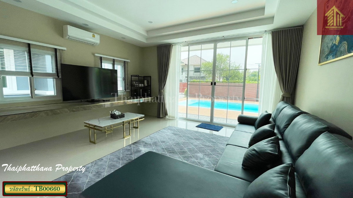 รูป ขายบ้านสวนเนรมิต (ออเงิน-รามอินทรา) บ้านหรู ตกแต่งเฟอร์นิเจอร์ครบครัน นำกระเป๋าเสื้อผ้าเข้ามาอยู่ได้เลย - รูปที่ 5/20