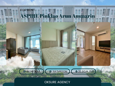 💎ให้เช่า ASPIRE Pinklao - Arun Ammarin เฟอร์นิเจอร์ครบ  พร้อมเข้าอยู่
