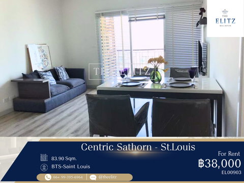✨Live in the Heart of Sathorn! Modern 2BR Corner Unit at Centric Sathorn - St.Louis✨