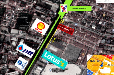 ที่ดิน รพ.เอสวายเอช : ขายที่ดินติด BTS พหลโยธิน 59 เพียง 30 เมตร | 488 ตร.ว. ผังสีส้ม ย.6 | ทำเลลงทุนใจกลางโซนสะพานใหม่