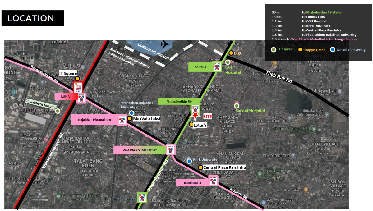 รูป ขายที่ดินติด BTS พหลโยธิน 59 เพียง 30 เมตร | 488 ตร.ว. ผังสีส้ม ย.6 | ทำเลลงทุนใจกลางโซนสะพานใหม่ - รูปที่ 4/7