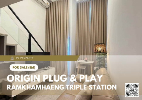 Urgent Sale âĻ Origin Plug & Play Ramkhamhaeng Triple Station âĻ Fully furnished and equipped with appliances.