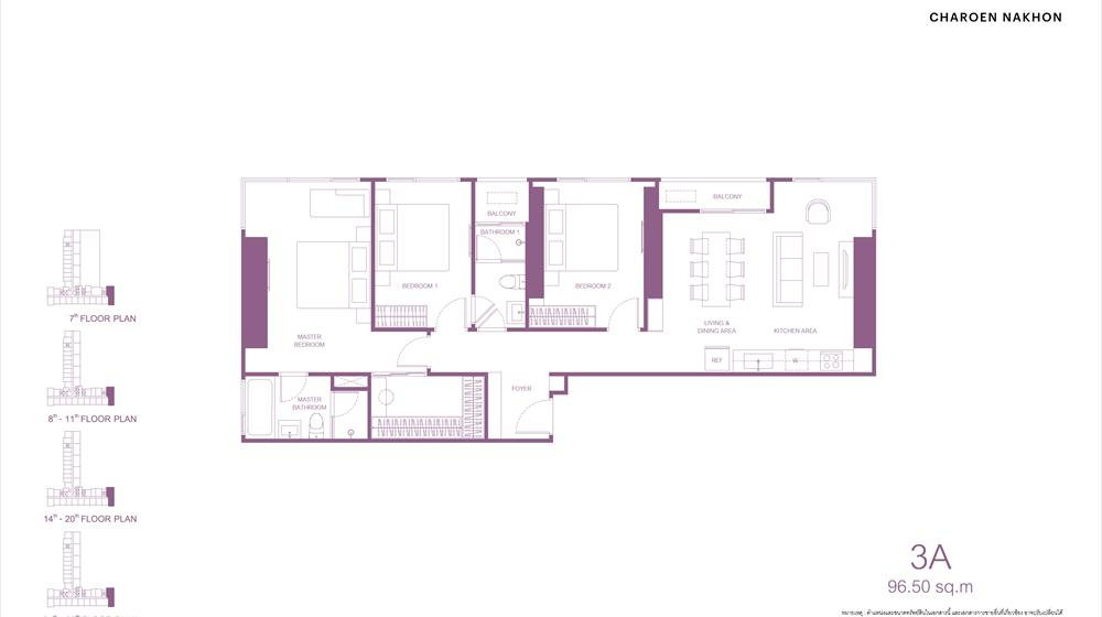 รูป 💎 ขายคอนโด LOVE เจริญนคร – Rare 3 Bedrooms River View 💎ส่วนลด 4 แสนบาท - รูปที่ 13/13