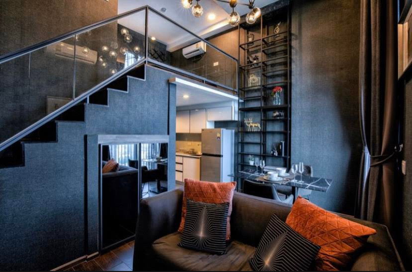 รูป *** ให้เช่าคอนโด : ซี เอกมัย 1 ห้องนอน ห้องloft2ชั้น ชั้นสูง เฟอร์ครบบิวท์อิน วิวไม่บล็อค (C Ekkamai) *** - รูปที่ 1/11