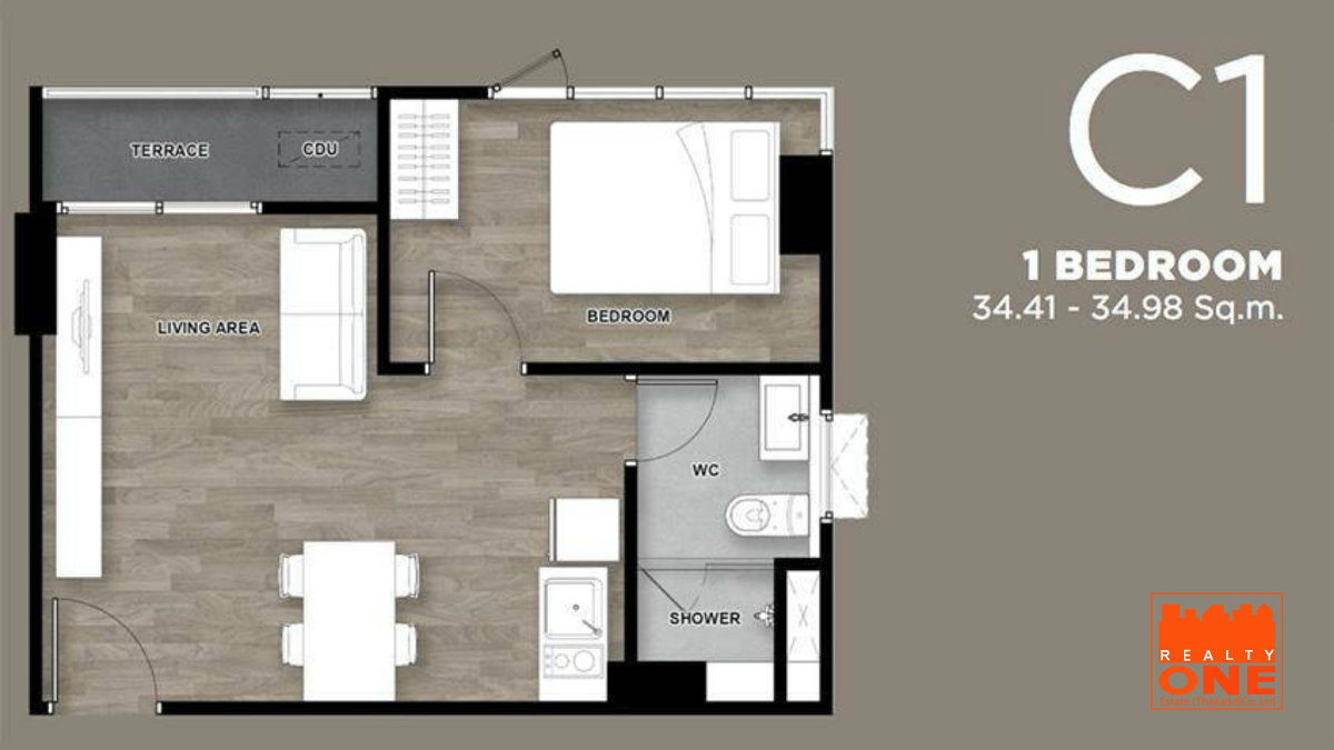 รูป ให้เช่า เอสเพน คอนโด ลาซาล / Aspen Condo Lasalle ห้องมุม 35 ตร.ม. ตรงข้าม รพ.ศิครินทร์ ใกล้ MRT ศรีลาซาล - รูปที่ 15/15