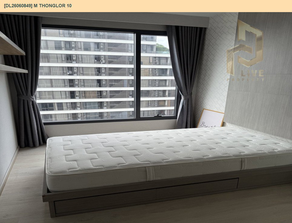 รูป DL26060849 ให้เช่าคอนโด เอ็ม ทองหล่อ 10 (M Thonglor 10) ใกล้ BTS เอกมัย พร้อมเข้าอยู่ โทรด่วน 0614453194 LineID @952jdxxk - รูปที่ 6/13
