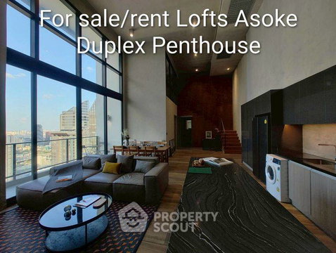 คอนโด 3 ห้องนอน ชั้น 41 130 ตร.ม. โครงการ The Lofts Asoke ใกล้ MRT เพชรบุรี 300 ม. (ID 449378)