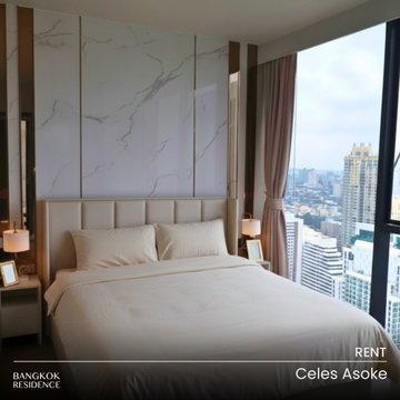 เช่าคอนโด💎Celes Asoke 2นอน 89ตรม 100k 🌇 ยูนิต Duplex กว้างขวาง พร้อม City Views ติด MRT สุขุมวิท