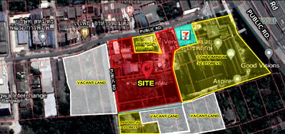 ที่ดิน ม.เอแบค : ที่ดินทำเลทอง Bangwa Interchange Land 4-1-45.8 ไร่