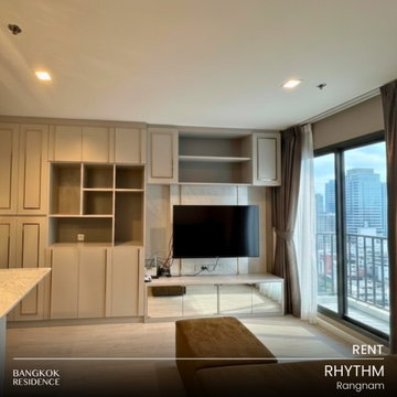 Rental Condo ⚡ RHYTHM Rangnam, 2br 46.5 sq.m. 33K 🛏️ Beautiful fully furnished unit, near BTS Victory Monument 
