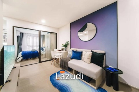 คอนโด 1 ห้องนอน 27.2 ตร.ม. ทำเลบางจาก พระโขนง ชั้น 2 ใกล้สวนและสระว่ายน้ำ
