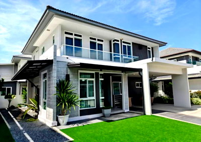 บ้านเดี่ยวให้เช่า : ให้เช่าบ้านเดี่ยว  มัณฑนา 2 บางนา กม.7 (91.5 ตร.ว.) 4 นอน 5 น้ำ ใกล้เมกาบางนา