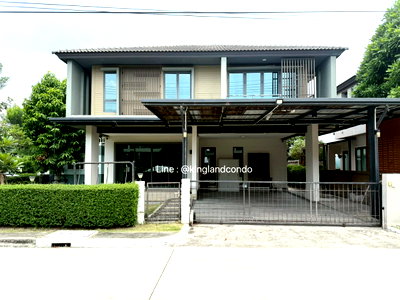 บ้านเดี่ยวให้เช่า : ให้เช่าบ้านเดี่ยว Habitia Orbit Hathairat บ้านหลังมุม  ถนนหทัยราษฎร์ เลี้ยงสัตว์ได้ พร้อมบ้านน้องแมว  พื้นที่รอบบ้านกว้าง เฟอร์นิเจอร์ครบ