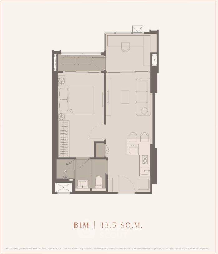 รูป คอนโด 1 ห้องนอน ขาย ชั้น 22 ขนาด 43 ตร.ม. โครงการ Rhythm Charoennakhon Iconic ใกล้ BTS กรุงธนบุรี (ID 3010066) - รูปที่ 5/6