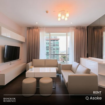 Rental Condo 🌇 Q Asoke, 2BR 68.41sq.m. 53K 💗 Beautiful unit, ready to move in, near MRT Phetchaburi 