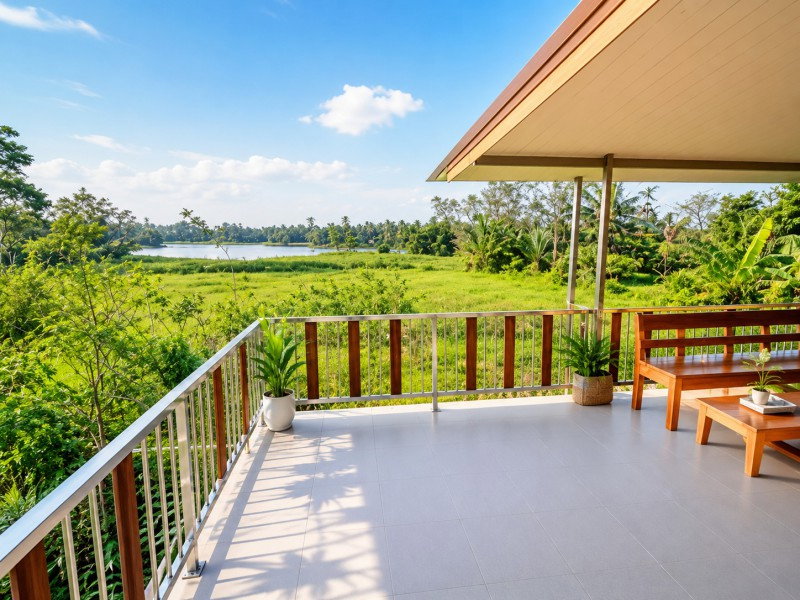 รูป วัดเขาศรีวิชัย รร.บ้านท่าอิฐ 1 กม.บางโพธิ์ สุราษฎร์ธานี AIRBNB บนที่ดิน 3 ไร่ คฤหาสน์หรู 3นอน 3น้ำ 189 ตร.ม. - รูปที่ 8/8