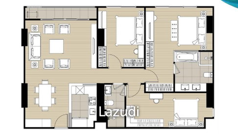 3 Bed 2 Bath 110.59 SQ.M IDEO Sukhumvit - Rama 4