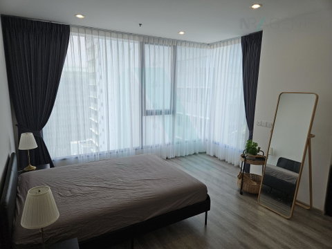 🚩 For Rent Condo IDEO MOBI SUKHUMVIT 66 Building 1, Floor 26,2 bed room, Room size 80 sqm