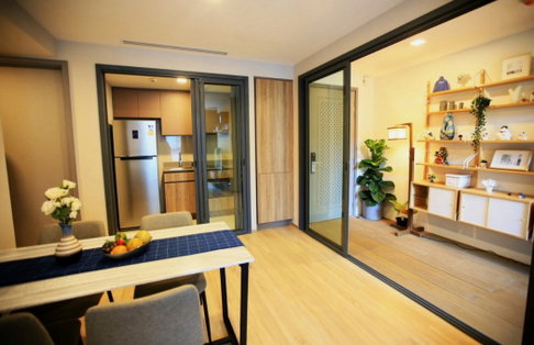 ให้ เช่าคอนโด Taka Haus Ekkamai (ทากะ เฮ้าส์ เอกมัย)68 ตรม. 2 นอน 2 น้ำ ชั้น 2 พร้อมเฟอร์และเครื่องใช้ไฟฟ้า