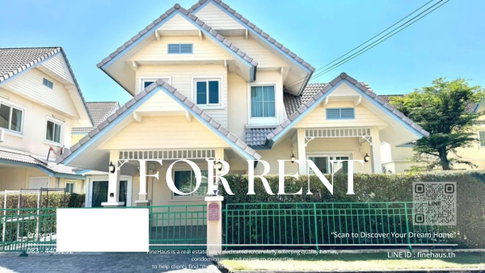 R-124 ให้เช่าหมู่บ้านนนนิภา เฟส 1 เชียงใหม่ บ้านเดี่ยว 2 ชั้น บรรยากาศอบอุ่น ใกล้มหาวิทยาลัยแม่โจ้