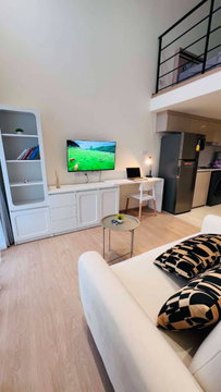R746/ให้เช่า คอนโด Na Reva Charoennakhon (ณ รีวา เจริญนคร) ห้องเพดานสูง Duplex ดีไซน์โปร่งหรู ชั้น 17 วิวสวย