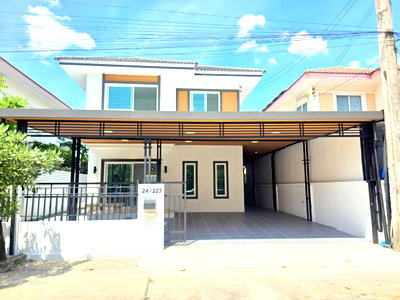 บ้านเดี่ยว ม.เทคโนโลยีมหานคร : บ้านเดี่ยว 2ชั้น ตกแต่งรีโนเวทใหม่ ทำเลดี ถนนกว้างขวาง หมู่บ้านนนทวีวิลล์ 5  ถนนมิตรไมตรี 6/3-6/4 หนองจอก 