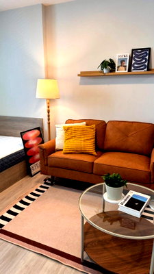 Condos for rent : QUINTARA MHy’GEN RATCHADA - HUAI KHWAN 🔥 Brand new room! 5-minute walk to Huai Khwang MRT station | Pool view | Ready to move in  📍