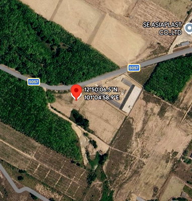 Land for sale Nikhom Pattana Rayong : For SaleLand zoned purple, Makham Khu Subdistrict, Nikhom Phatthana, Rayong.