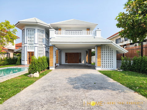  ให้เช่า Pool Villa 2 ชั้น พร้อมสระว่ายน้ำส่วนตัว ใกล้โรงเรียนนานาชาติ # ASP-V0046