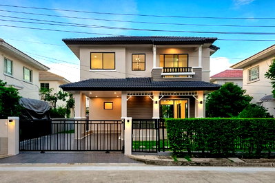 บ้านเดี่ยว ม.ราชพฤกษ์ : หมู่บ้านมัณฑนาปิ่นเกล้า-พระราม5
บ้านเดี่ยว 2 ชั้น ตกแต่งใหม่พร้อมอยู่ โครงการทำเลทองติดถนนใหญ่