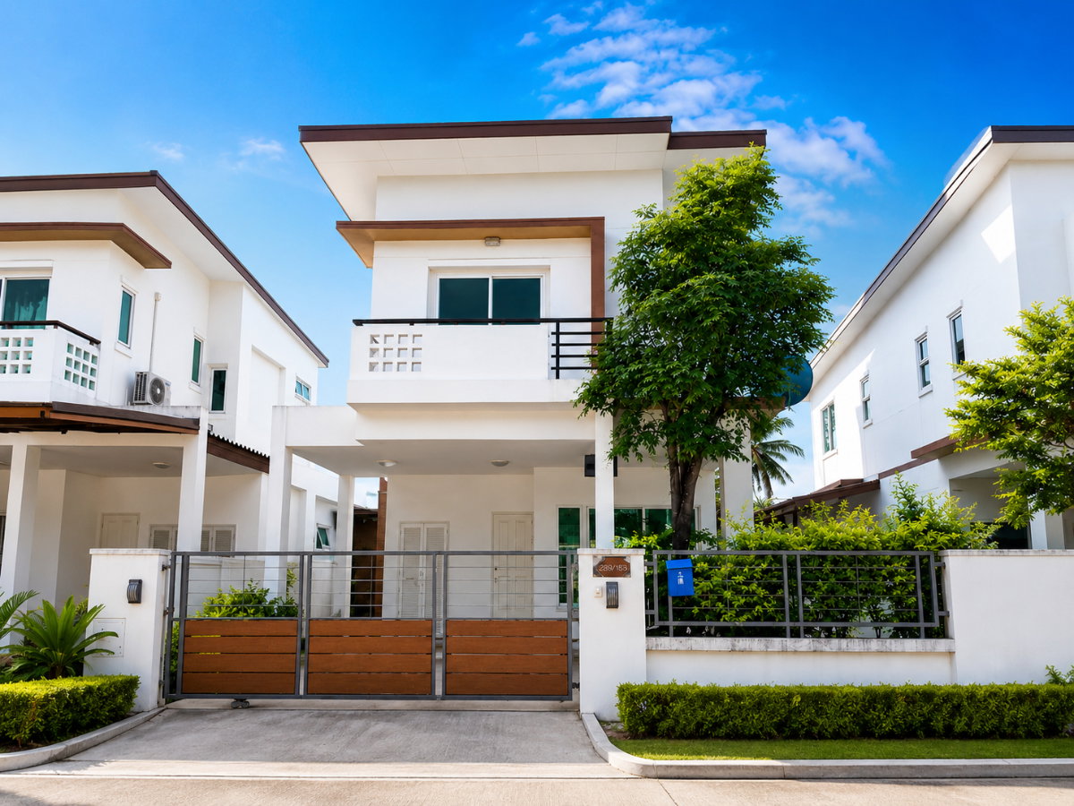 รูป ให้เช่าบ้านแฝด ม.เมโทรปาร์ค ใกล้ ม.เกษตรฯ ศรีราชา - รูปที่ 1/14