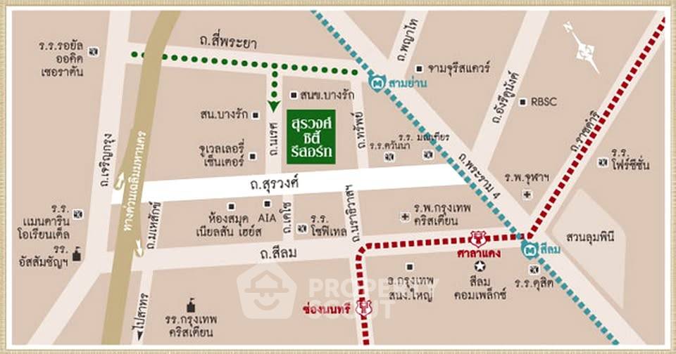 รูป คอนโด 1 ห้องนอน โครงการ สุรวงศ์ ซิตี้ รีสอร์ท ใกล้ MRT สามย่าน (ศรีพญา) (ID 3027905) - รูปที่ 32/32