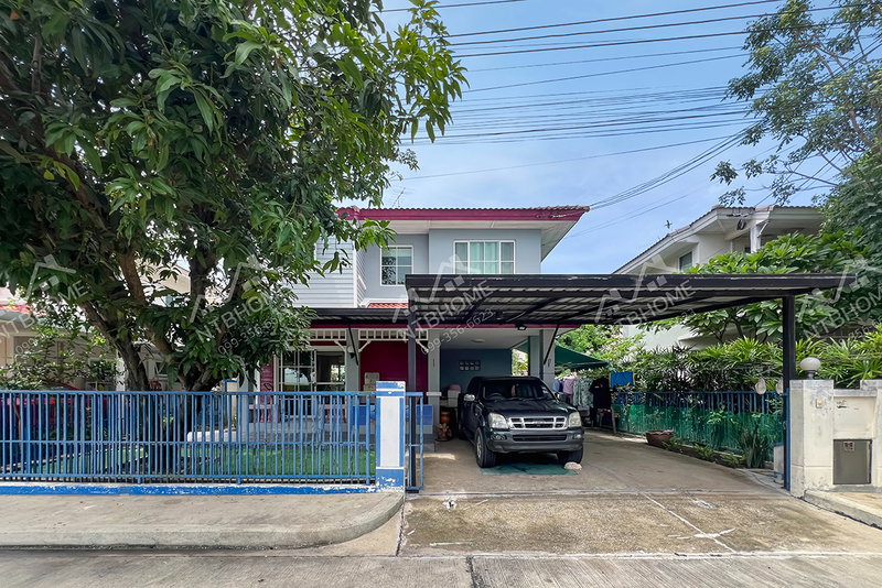 ขายบ้านเดี่ยว : ชลลดา วัดลาดปลาดุก หน้าบ้านไม่ชนใคร ต่อเติมครบ ใกล้รถไฟฟ้าสายสีม่วง