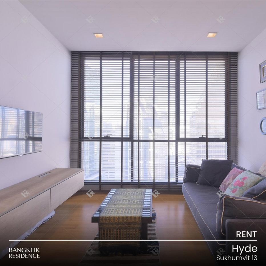 รูป เช่าคอนโด 💎 Hyde Sukhumvit 13 2นอน 77ตร.ม. 52k 🚈 ยูนิตวิวรถไฟฟ้า สวยมาก ใกล้ BTS นานา   - รูปที่ 1/9
