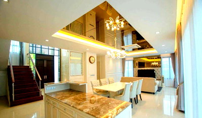 เช่าบ้านเดี่ยว ถนนบางบอน 4 : บ้านเดี่ยวสุดหรูให้เช่า The Pavilla (Private Residences) บางบอน  พร้อมเฟอร์นิเจอร์ครบ เข้าอยู่ได้ทันที