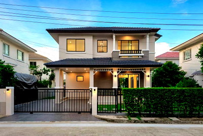 ขายบ้านเดี่ยว : หมู่บ้านมัณฑนา ปิ่นเกล้า – พระราม 5   บ้านสวย ทำเลดี ติดถนนนครอินทร์   ใกล้โลตัส พลัสมอลล์ บางใหญ่