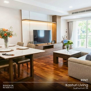 รูปภาพ Rental Condo 💎 Kasturi Living Sukhumvit 34, 2BR 150sqm 80K ⭐ Rare Unit, High Demand, BTS Thonglo