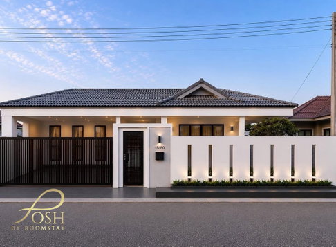 Thepburi Village (Kuku) Newly renovated 3bedroom semi-detached home near Rajabhat Intersection, Ratsada-Samkong