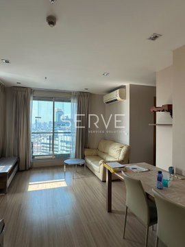 2 Beds Large Room High Fl. 30+ Unblock view Fully furnished  Good Location Next to MRT MRT Huai Khwang 50 m @  Rhythm Ratchada - Huai Khwang