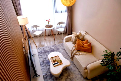 Condos for rent : Condo for rent "SOHO Bangkok Ratchad"Floor: 18 Size: 48 sq.m. Duo Space 2 Bedrooms Fully furnished
