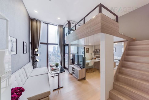 For Rent Condo CHEWATHAI RESIDENCE ASOKE Building 1, Floor 12,Duplex, Room size 29.00 sqm