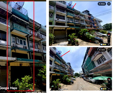 Home office for rent : 4.5-Story Home Office, Nang Linchi - Sathorn - Narathiwat, 90 m. from soi entrance, wide road frontage with parking space, close to a fresh market