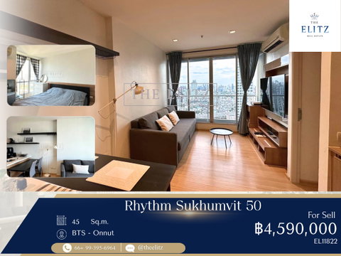 ✨ Smart investment on Sukhumvit! “Rhythm Sukhumvit 50” Giant luxury condo for sale [Near BTS]✨