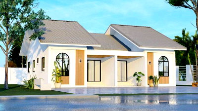 Twin houses for sale Si Racha Chonburi : Newly built, high-quality twin houses in a prime location, Soi Na Phrao, Sriracha.