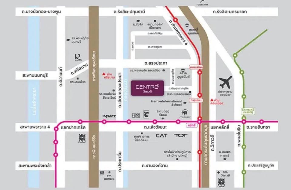 รูป HR3566ให้เช่าบ้านเดี่ยวหรูหลังใหญ่ 85 ตร.ว. CENTRO วิภาวดี ใกล้สนามบินดอนเมือง & รร.นานาชาติ Harrow บ้านใหม่พร้อมอยู่ มีห้องแม่บ้าน + EV Charger - รูปที่ 9/46