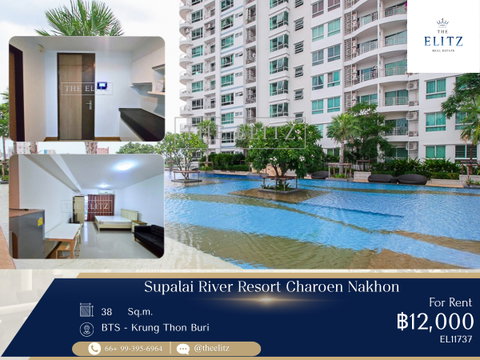 ✨ Premium Riverside Condo for rent in Charoen Nakhon—Spacious layout with beautiful Chao Phraya River views! ✨